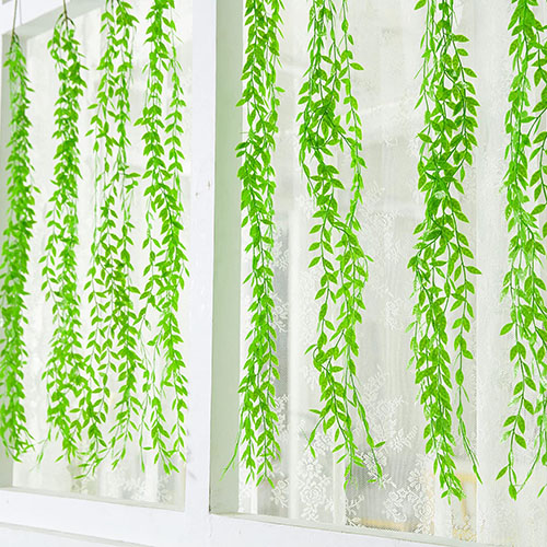 Naidiler 12Pcs Hanging Greenery Garland, Willow Vines Garland for Boho Wall Decor Boho Birthday Party Decorations, Fake Greenery for Baby Shower Backdrop Decoration and Bohemian Room Décor